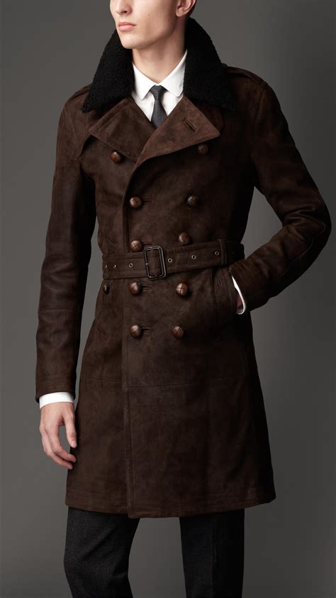 burberry london mens shearling collar trench coat|burberry trench coat women.